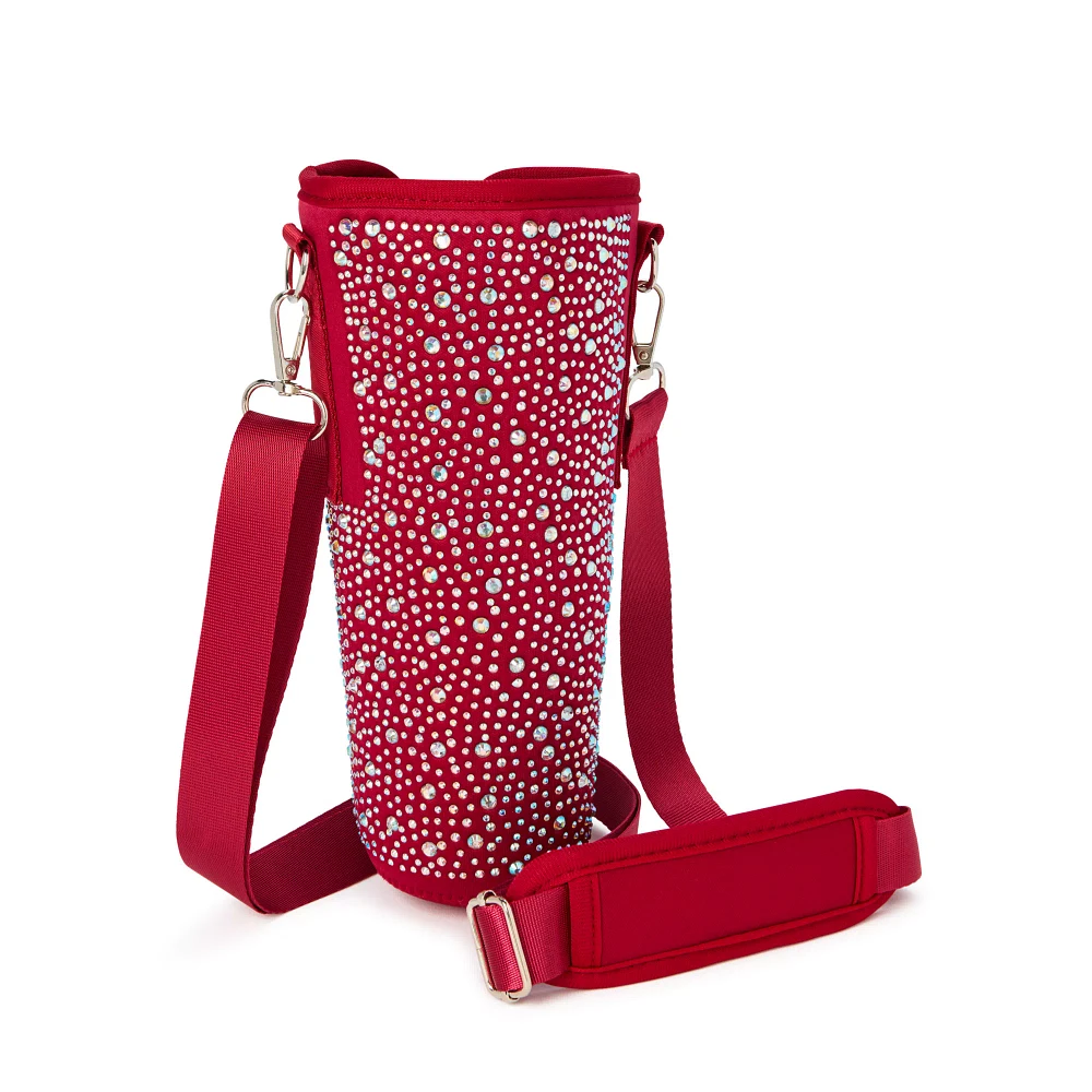 Red Rhinestone Tumbler Sling Bag