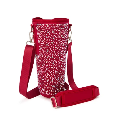 Red Rhinestone Tumbler Sling Bag