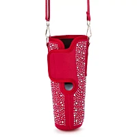 Red Rhinestone Tumbler Sling Bag
