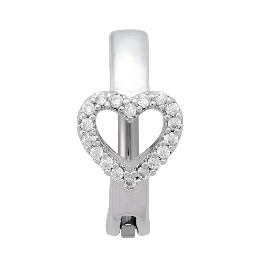 Titanium Heart Clicker Belly Button Ring - 14 Gauge
