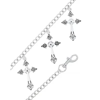 Silvertone Cross Wallet Chain