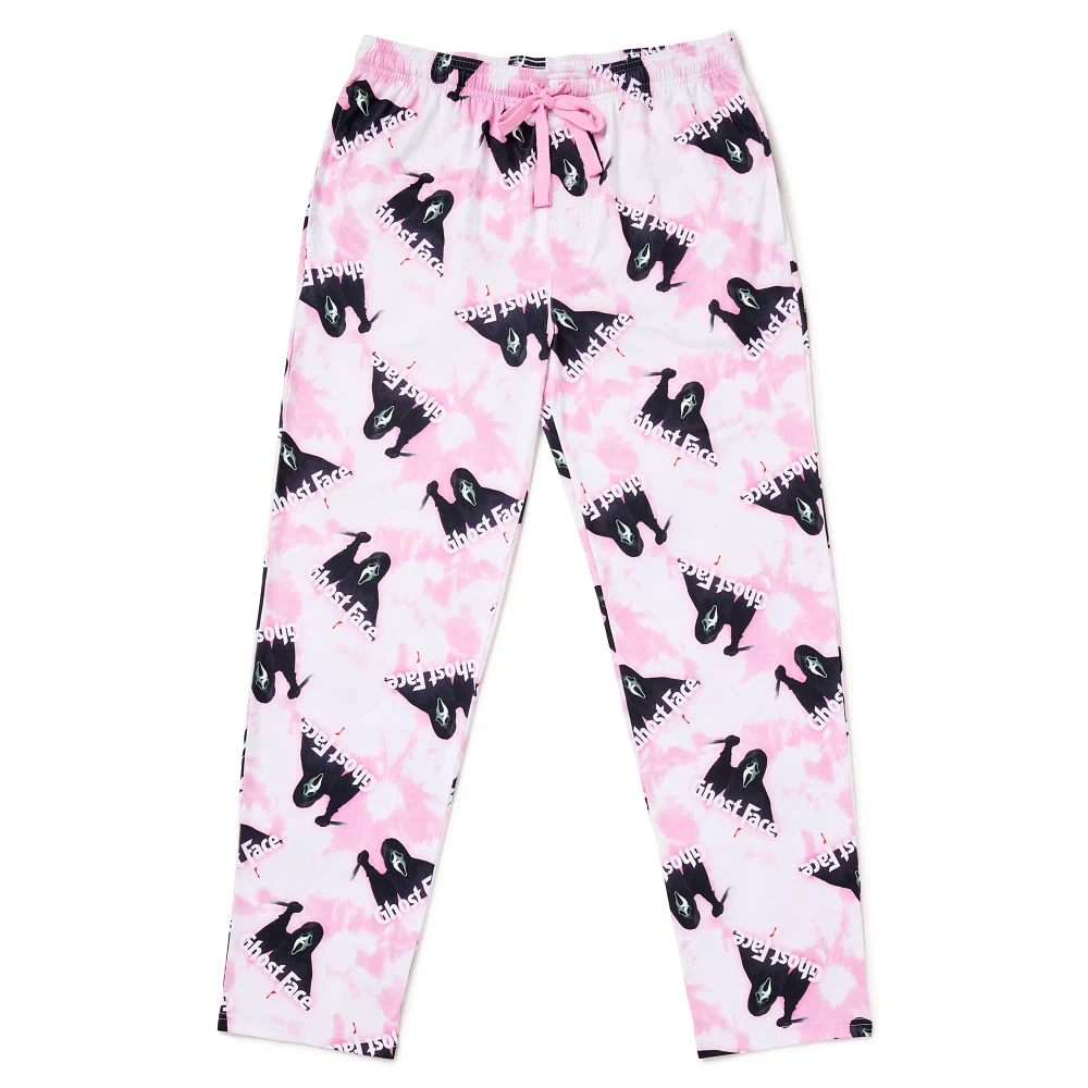 Ghost Face Pink Tie-Dye Lounge Pants