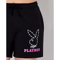 Black Barbed Wire Bunny Shorts - Playboy