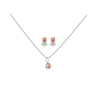 CZ January Birthstone Necklace and Stud Earring Set