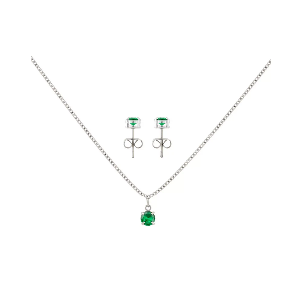 May Birthstone Necklace and Earring Set