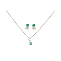 May Birthstone Necklace and Earring Set