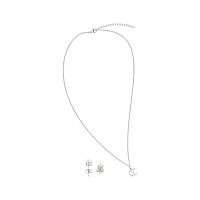 June Birthstone Necklace and Stud Earring Set