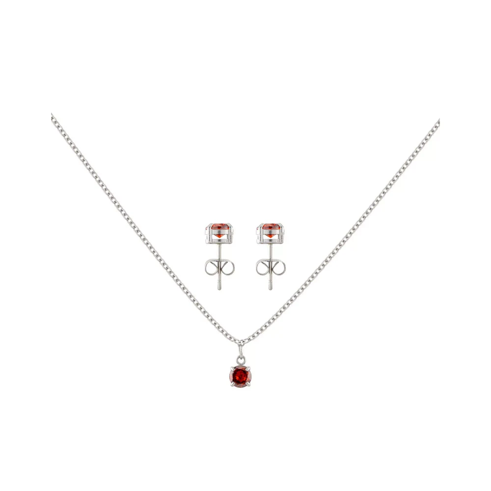 July Birthstone Necklace and Earring Set