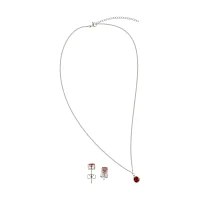 July Birthstone Necklace and Earring Set