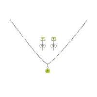 August Birthstone Necklace and Earring Set