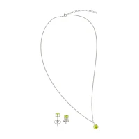 August Birthstone Necklace and Earring Set