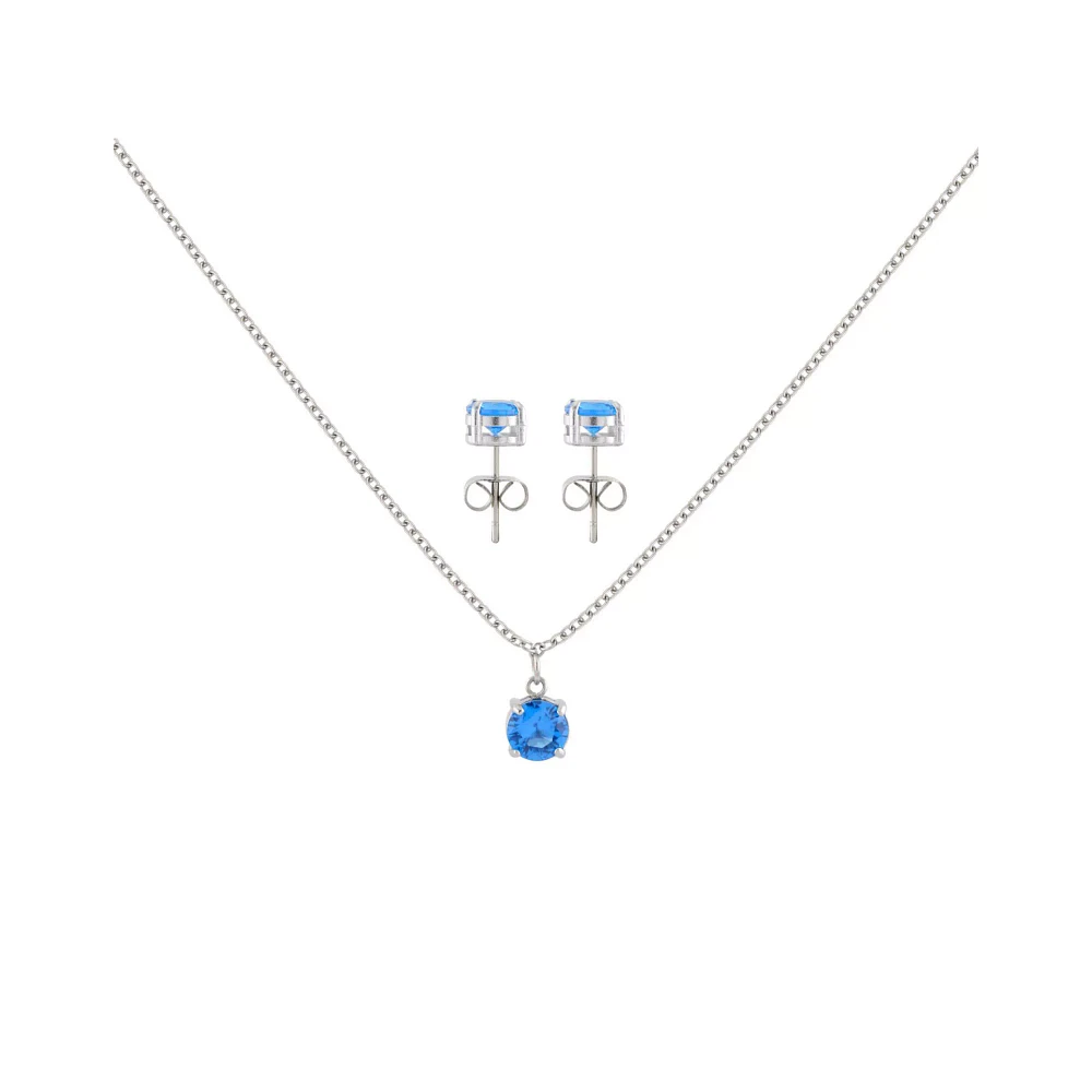 December Birthstone Necklace and Earring Set