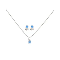 December Birthstone Necklace and Earring Set