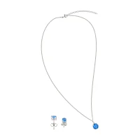 December Birthstone Necklace and Earring Set