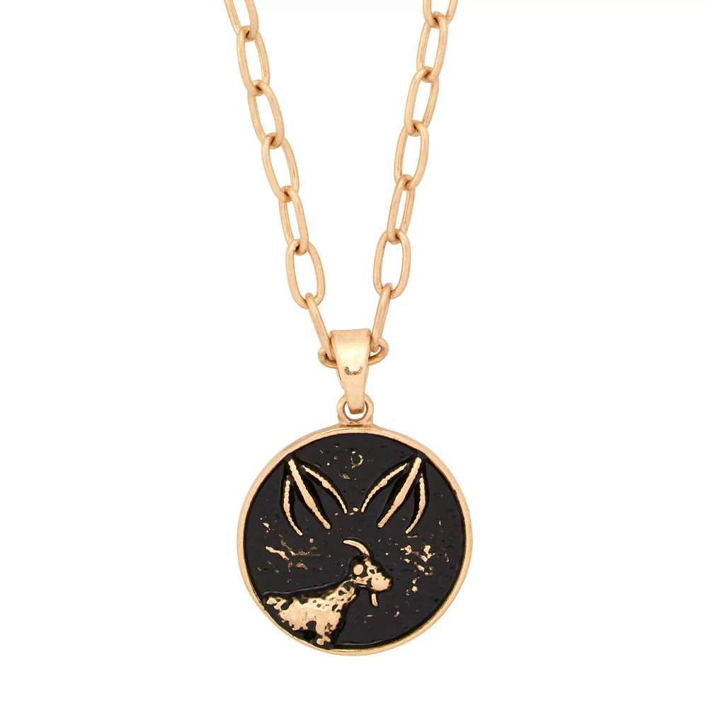 Chupacabra Taurus Zodiac Pendant Necklace