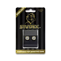 Studex Gold CZ Sterilized Stud Earrings - 7mm
