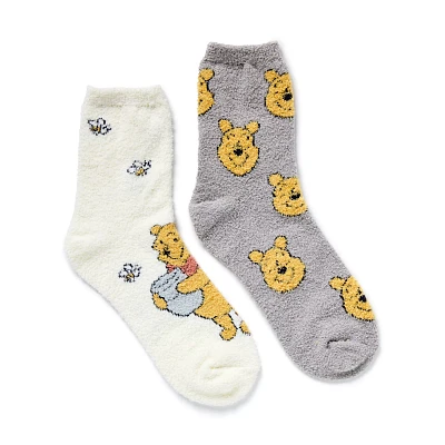 Multi-Pack Winnie the Pooh Fuzzy Crew Socks - 2 Pair