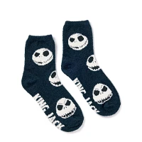 Jack and Sally Fuzzy Crew Socks 2 Pair - The Nightmare Before Christmas
