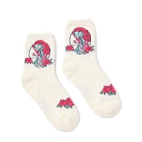 Jack and Sally Fuzzy Crew Socks 2 Pair - The Nightmare Before Christmas