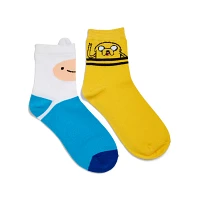 Finn and Jake Crew Socks 2 Pair - Adventure Time