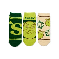 Fuzzy Shrek No Show Socks - 3 Pair