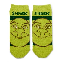 Fuzzy Shrek No Show Socks - 3 Pair