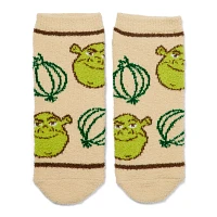 Fuzzy Shrek No Show Socks - 3 Pair