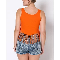 Hooters Makes You Happy Fringe Tank Top