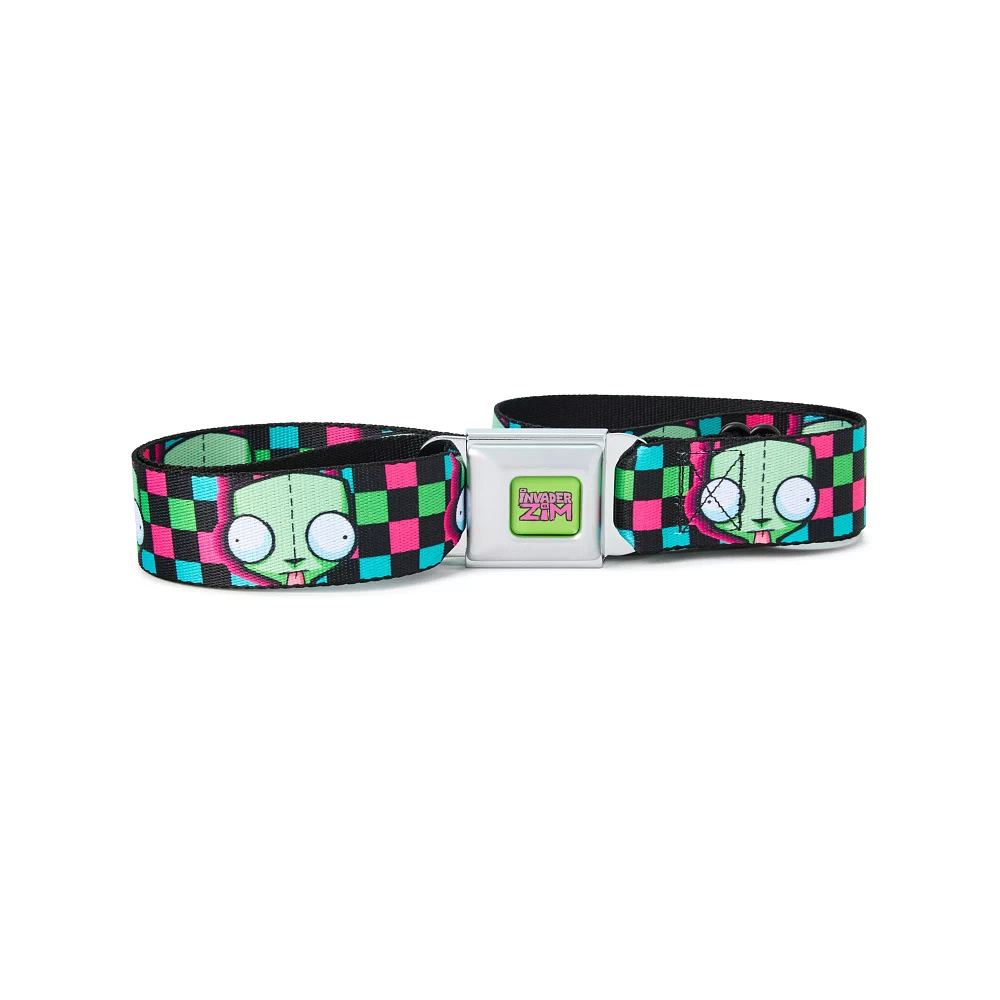 Buckle-Down GIR Face Checkered Seatbelt Belt - Invader Zim