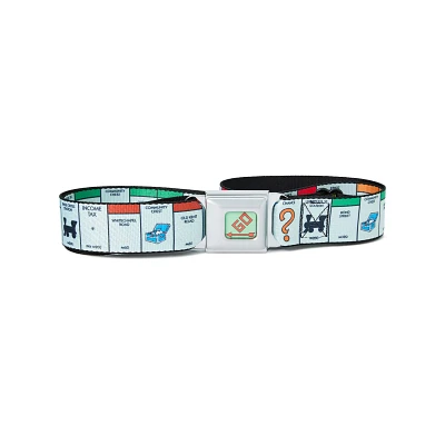 Buckle-Down Monopoly Spaces Seatbelt Belt