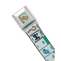 Buckle-Down Monopoly Spaces Seatbelt Belt