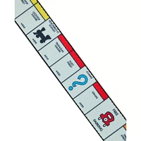 Buckle-Down Monopoly Spaces Seatbelt Belt