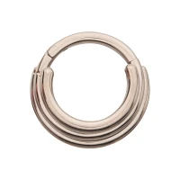 ASTM F-136 Titanium Stacked Hoop Septum Ring - 16 Gauge