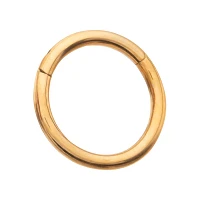 Gold ASTM F-136 Titanium Hinged Septum Ring - 16 Gauge