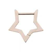 ASTM F-136 Titanium Star Clicker Septum Ring - 16 Gauge