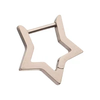 ASTM F-136 Titanium Star Clicker Septum Ring - 16 Gauge