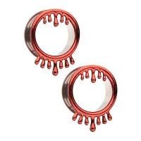 Red Drippy Screw Tunnel Plugs