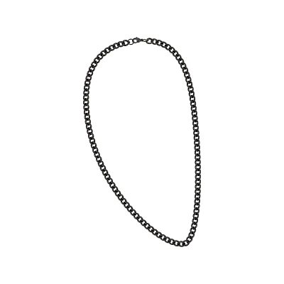 Thick Black Cuban Curb Chain Necklace