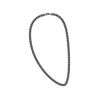 Thick Black Cuban Curb Chain Necklace