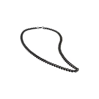 Thick Black Cuban Curb Chain Necklace