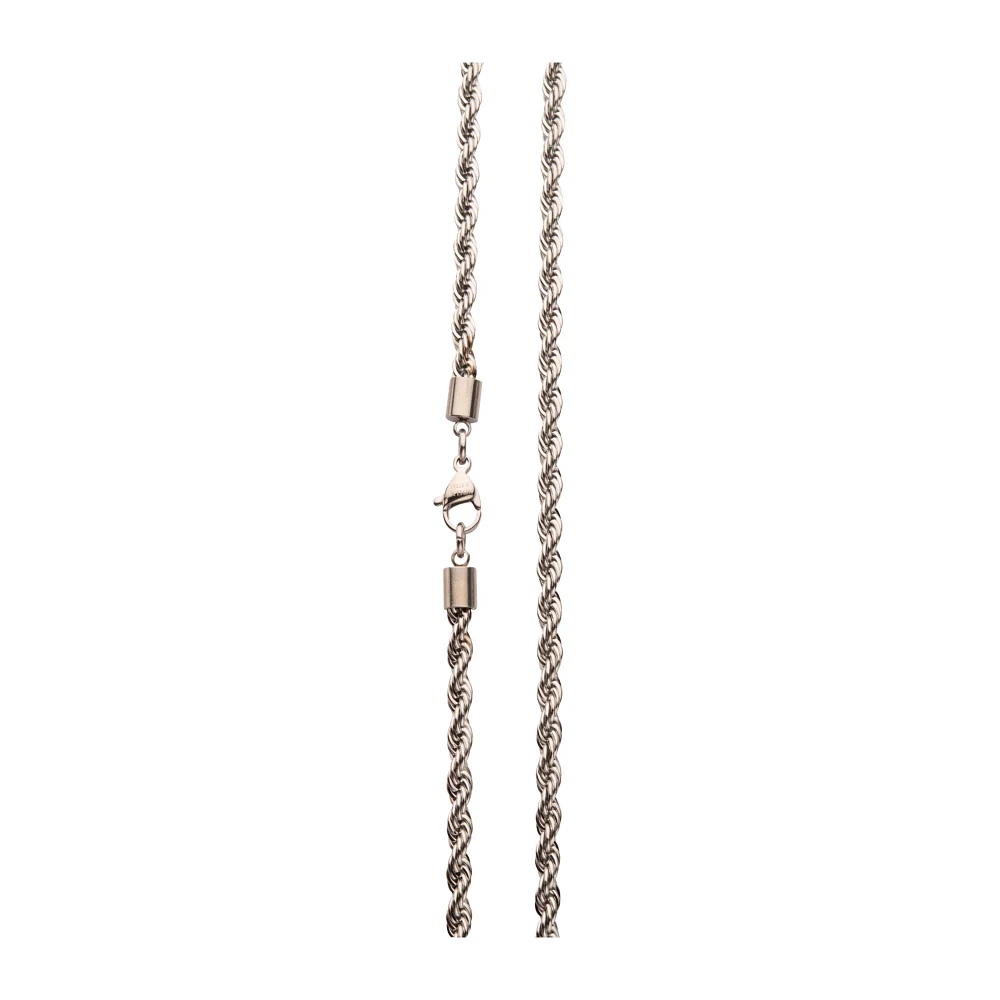 Silver Rope Chain Necklace