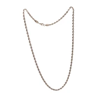 Silver Rope Chain Necklace