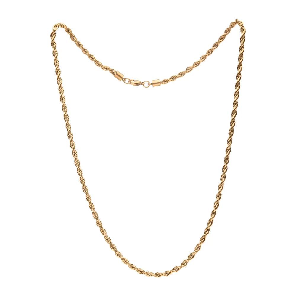 Gold Rope Chain Necklace