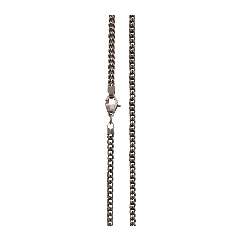 Oxidized Gold Franco Chain Necklace