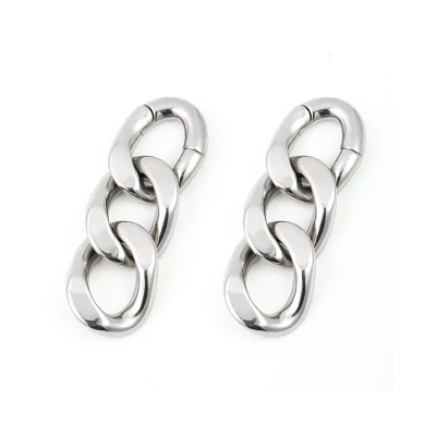 Chain Link Dangle Earrings - 4 Gauge