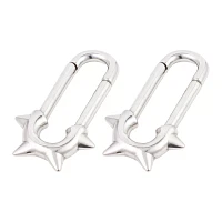 Spiked Safety Pin Earrings - 4 Gauge