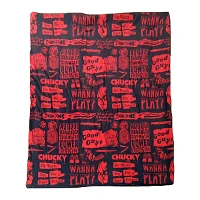 Chucky All Dolled Up Reversible Fleece Blanket