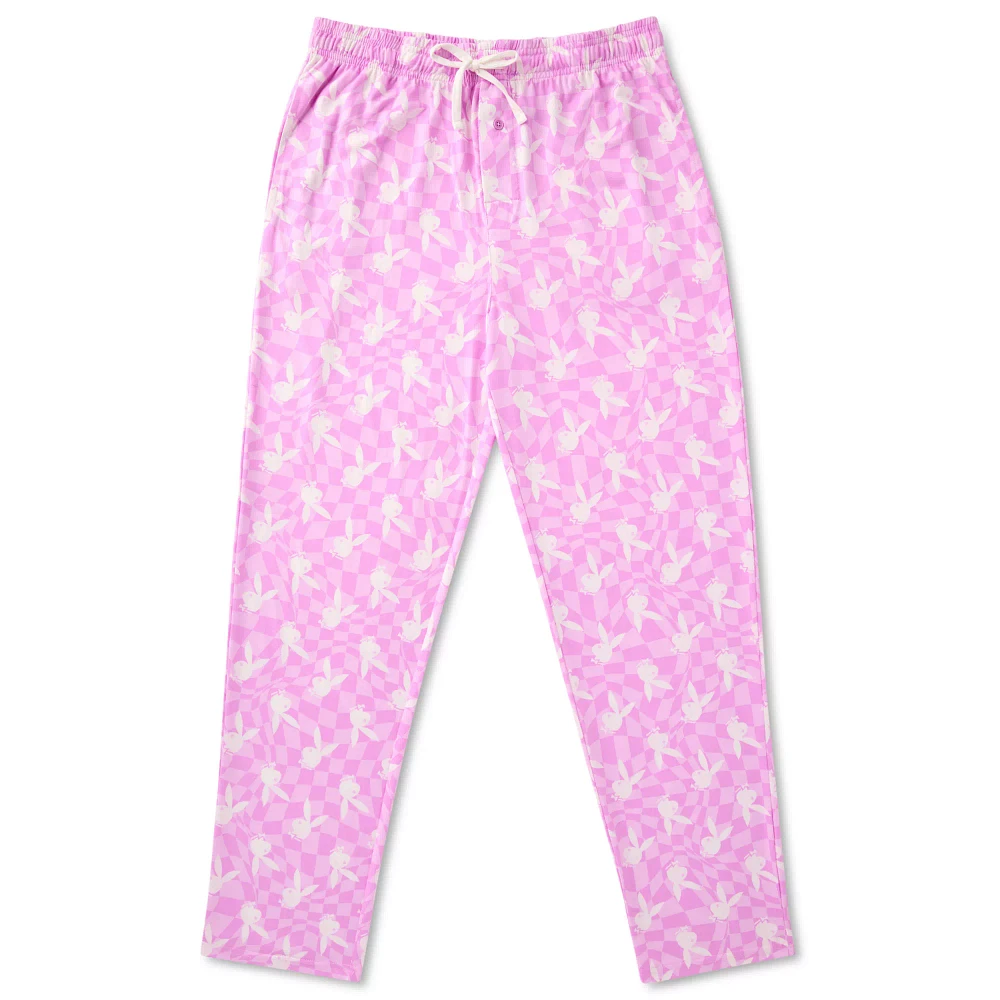 Pink Checkered Playboy Bunny Lounge Pants