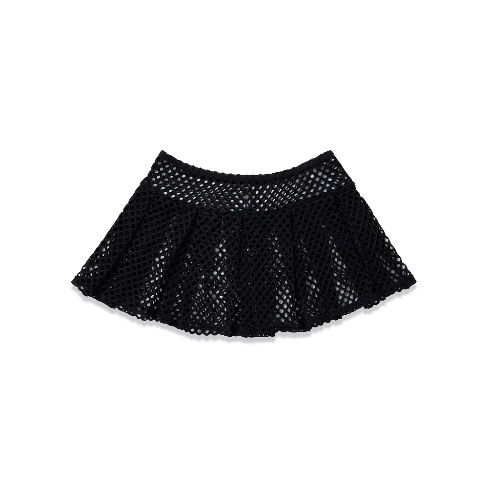 Black Fishnet Mini Skirt