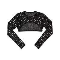 Black and Silver Star Shrug Top